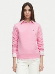 Tommy Jeans Bluza Flag DW0DW19959 Różowy jasny Regular Fit. Czerwone bluzy damskie Tommy Jeans, m, bez wzorów, z bawełny, bez kaptura. Za 289.99 zł.