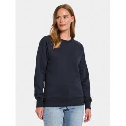Bluza damska Didriksons Fyn. Niebieskie bluzy damskie Didriksons, l, bez wzorów, z bawełny, bez kaptura. Za 208.99 zł.