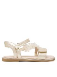 Mayoral Sandały 43734.15 Srebrny. Szare sandały dziewczęce Mayoral, ze skóry, bez obcasa, bez zapięcia. Za 229.99 zł.