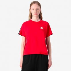 Koszulka damska Kappa 222 Banda Adi. Białe koszulki sportowe damskie Kappa, bez wzorów, bez ramiączek. Za 218.50 zł.