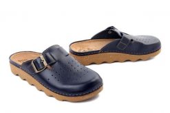 Befado Dr Orto 179D 013 granatowy, klapki damskie. Niebieskie klapki damskie Befado Dr Orto, bez wzorów, ze skóry, bez obcasa, bez zapięcia. Za 134.90 zł.