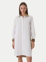 LOLA CASADEMUNT Sukienka koszulowa LS2615118 Écru Loose Fit. Sukienki damskie LOLA CASADEMUNT, bez wzorów, z bawełny, bez ramiączek. Za 627.99 zł.