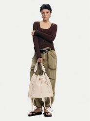 Desigual Plecak 26SAKP33 Beżowy. Brązowe plecaki Desigual, bez wzorów, ze skóry. Za 489.99 zł.