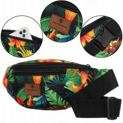 Saszetka materiałowa Peterson c. zielona [DH] PTN NER-03. Zielone nerki i saszetki damskie Peterson, bez wzorów, z materiału. Za 64.00 zł.