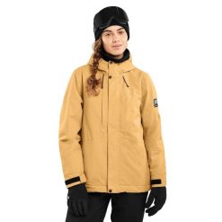 Kurtka snowboardowa damska W4-W Graupel. Brązowe kurtki damskie SIROKO, xl, bez wzorów, bez kaptura. Za 928.00 zł.