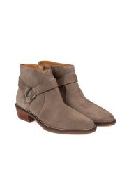Geox Botki "Teoclea" | D25QBA 00022 | Kobieta | Brązowy. Brązowe botki damskie Geox, ze skóry, eleganckie, bez obcasa, na obcasie, bez zapięcia. W wyprzedaży za 399.00 zł.