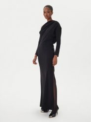 Eleh Sukienka wieczorowa EFW250188 Czarny Regular Fit. Czarne sukienki damskie Eleh, bez wzorów, z syntetyku, wizytowe, bez ramiączek. Za 549.99 zł.