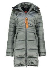 Geographical Norway Płaszcz pikowany w kolorze khaki rozmiar: S. Brązowe płaszcze damskie Geographical Norway, s, bez wzorów, bez kaptura. Za 267.92 zł.