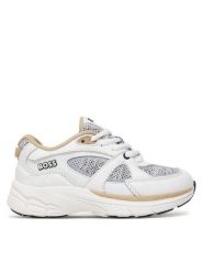 BOSS Sneakersy J52815 M Biały. Białe buty sportowe chłopięce Boss, ze skóry, bez zapięcia. Za 629.99 zł.