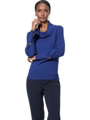 WITT WEIDEN Golf w kolorze granatowym rozmiar: 42. Niebieskie golfy damskie WITT WEIDEN, bez wzorów, ze splotem, bez ramiączek. Za 131.43 zł.