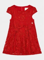 Guess Sukienka codzienna K3BK03 WFS60 Czerwony Regular Fit. Czerwone sukienki dziewczęce Guess, z aplikacjami, z syntetyku, bez ramiączek, proste. Za 319.99 zł.