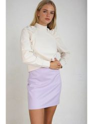 Monki Spódnica w kolorze lawendowym rozmiar: 32. Różowe spódnice damskie Monki, bez wzorów, mini. Za 39.99 zł.