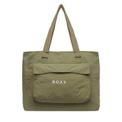Torebka Roxy. Brązowe shopper bag Roxy, bez wzorów, bez dodatków. Za 79.99 zł.