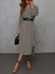 LA Angels Sukienka w kolorze czarno-beżowym rozmiar: M. Brązowe sukienki damskie LA Angels, bez wzorów, bez ramiączek. Za 179.22 zł.