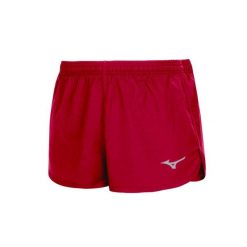 Szorty Mizuno. Czerwone spodenki sportowe damskie Mizuno, m, bez wzorów, z materiału, do biegania. Za 213.00 zł.