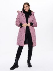 CANADA weather gear Płaszcz zimowy w kolorze jasnoróżowym rozmiar: XL. Różowe płaszcze damskie CANADA weather gear, na zimę, xl, bez wzorów, z puchu, bez kaptura. Za 330.97 zł.