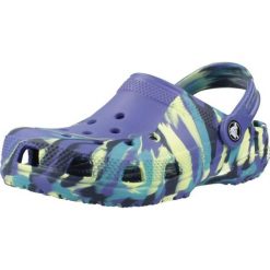 Sandały CROCS CLASSIC MARBLED Niebieski. Niebieskie sandały damskie Crocs, bez wzorów, z gumy, bez obcasa, bez zapięcia. Za 239.99 zł.