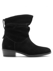 Lasocki Botki WI16-ANIA-27 Czarny. Czarne botki damskie Lasocki, ze skóry, bez obcasa, na płaskiej podeszwie, bez zapięcia. Za 269.99 zł.