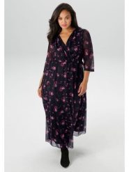 Aniston Sukienka w kolorze czarno-fioletowym rozmiar: 52. Czarne sukienki damskie Aniston, bez wzorów, z tkaniny, bez ramiączek. Za 113.99 zł.