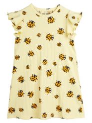 MINI RODINI Sukienka codzienna 2525010223 Żółty Regular Fit. Żółte sukienki dziewczęce Mini Rodini, bez wzorów, z bawełny, bez ramiączek, mini, proste. Za 139.99 zł.