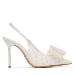 Szpilki Aldo. Białe szpilki damskie ALDO, bez wzorów, bez obcasa, na szpilce, bez zapięcia. Za 499.99 zł.