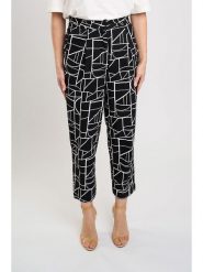 Marks & Spencer Spodnie w kolorze czarno-białym rozmiar: 38/L31. Czarne spodnie materiałowe damskie Marks & Spencer, bez wzorów, z materiału. Za 66.00 zł.