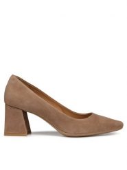 Geox Czółenka D Giselda D36VCA 00021 C6372 Brązowy. Brązowe czółenka damskie Geox, bez wzorów, ze skóry, bez obcasa. Za 349.99 zł.