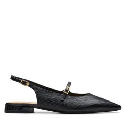 Baleriny Clarks. Czarne balerinki damskie Clarks, bez wzorów. Za 299.99 zł.