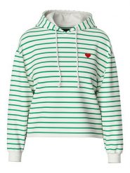 Pieces Bluza "Chilli" w kolorze kremowo-zielonym rozmiar: XS. Brązowe bluzy damskie Pieces, xs, bez wzorów, z kapturem. Za 87.81 zł.