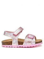 Geox Sandały B Chalki B922RA 0PVNF C8010 S Różowy. Czerwone sandały dziewczęce Geox, ze skóry, bez obcasa, bez zapięcia. Za 139.99 zł.