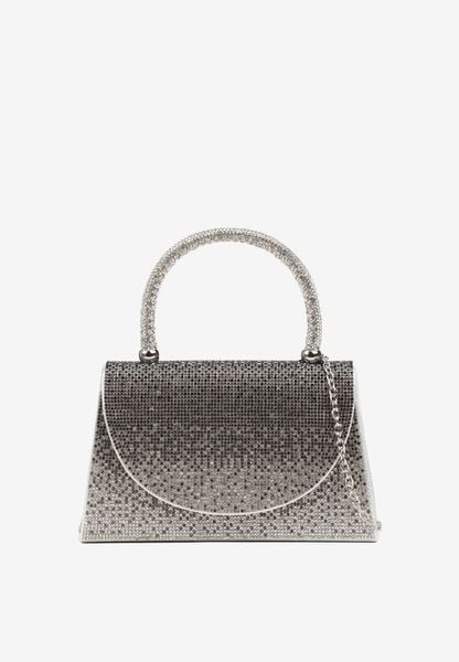 Srebrna Koktajlowa Torebka Cyrkoniowa Dimene. Szare torebki klasyczne damskie Born2be, na ramię, bez dodatków. Za 69.99 zł.