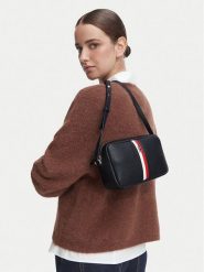 Tommy Hilfiger Torebka Th Corp Ess Camera Bag AW0AW19333 Granatowy. Niebieskie listonoszki damskie Tommy Hilfiger, bez wzorów, ze skóry, bez dodatków. Za 449.99 zł.