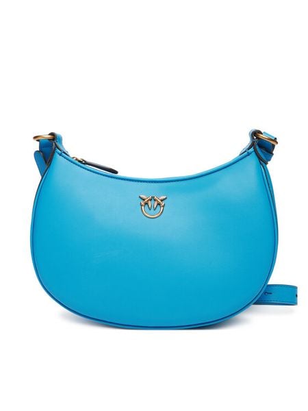PINKO Torebka Half Moon Mini Fl Al 25-26 PLTT 102790 A0F1 Niebieski. Niebieskie torebki klasyczne damskie Pinko, ze skóry, bez dodatków. Za 1,379.00 zł.