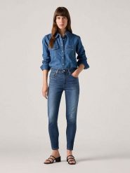 Levi's Dżinsy - Skinny fit - w kolorze niebieskim rozmiar: W26/L32. Niebieskie jeansy damskie Levi's, z podwyższonym stanem. Za 244.22 zł.