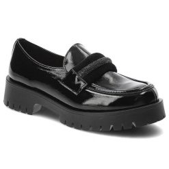 Czarne Półbuty Lemar Eleganckie Skórzane Buty. Czarne półbuty damskie Lemar, na wiosnę, bez wzorów, ze skóry, bez obcasa, bez zapięcia. Za 359.00 zł.