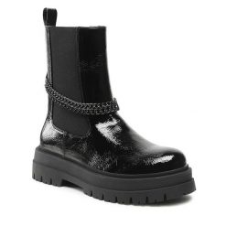 Botki DeeZee. Czarne botki damskie DeeZee, bez obcasa, na płaskiej podeszwie, bez zapięcia. Za 159.99 zł.