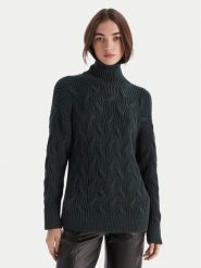 Armani Exchange Golf XW000780 AF16638 U7304 Zielony Regular Fit. Zielone golfy damskie Armani Exchange, m, bez wzorów, z bawełny, bez ramiączek. Za 839.99 zł.