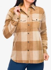Koszula turystyczna damska Fjallraven Canada Shirt. Brązowe koszule damskie Fjällräven, m, bez wzorów, z materiału, eleganckie, bez kołnierzyka, bez ramiączek. Za 850.70 zł.