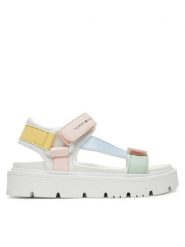 Tommy Hilfiger Sandały T3A2-33786-0326Y S Kolorowy. Sandały dziewczęce Tommy Hilfiger, ze skóry, bez obcasa, bez zapięcia. Za 219.99 zł.