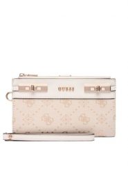 Guess Portfel Melinda Logo Slg SWJP99 02157 Écru. Portfele damskie Guess, z aplikacjami, z materiału. Za 299.99 zł.