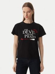 Rinascimento T-Shirt CFC0129300003 Czarny Regular Fit. Czarne t-shirty damskie Rinascimento, m, bez wzorów, z bawełny, bez kołnierzyka. Za 259.99 zł.