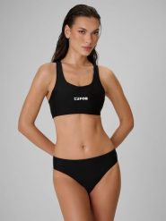 4F Góra od bikini damska - czarna XL. Czarne bikini 4F, bez wzorów, z dzianiny. Za 79.99 zł.