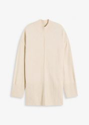 Sweter oversize. Szare swetry klasyczne damskie bonprix, bez kołnierzyka. Za 112.99 zł.