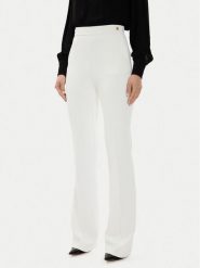 Elisabetta Franchi Spodnie materiałowe PA-030-46E2-V250 Biały Regular Fit. Białe spodnie materiałowe damskie Elisabetta Franchi, bez wzorów, z materiału. Za 829.99 zł.