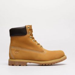 Trapery damskie TIMBERLAND PREMIUM 6 INCH BOOT - W. Brązowe trapery damskie Timberland, na zimę, z materiału, bez zapięcia. W wyprzedaży za 879.99 zł.