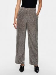 YAS Spodnie materiałowe 26032755 Srebrny Regular Fit. Szare spodnie materiałowe damskie YAS, bez wzorów, z materiału. Za 199.99 zł.