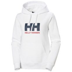 Damska bluza z kapturem z logo Helly Hansen 2.0. Białe bluzy damskie Helly Hansen, bez wzorów, z kapturem. Za 309.65 zł.