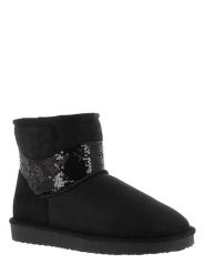 ISLAND BOOT Botki zimowe "Carson" w kolorze czarnym rozmiar: 37. Czarne botki damskie Island Boot, na zimę, z materiału, bez obcasa, na platformie, bez zapięcia. Za 133.89 zł.