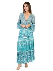 Isla Bonita by SIGRIS Sukienka w kolorze turkusowym rozmiar: L. Niebieskie sukienki damskie Isla Bonita by SIGRIS, bez wzorów, z bawełny, bez ramiączek. Za 127.65 zł.