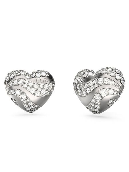 Guess Kolczyki JUBE04 504JW Srebrny. Szare kolczyki damskie Guess, srebrne. Za 199.99 zł.